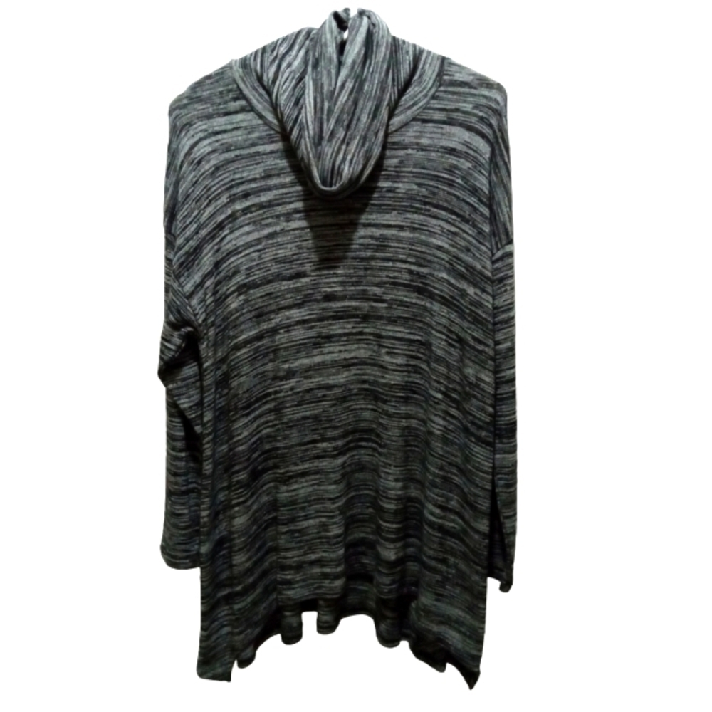 Joan Vass Cowl Neck Tunic Sweater  Long Sleeve Lightweight Minimalist Cozy S